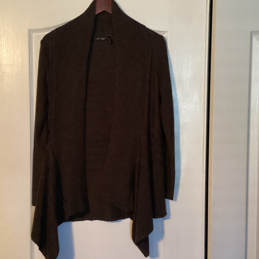 Daisy Fuentes Petite Brown Open Front Cardigan